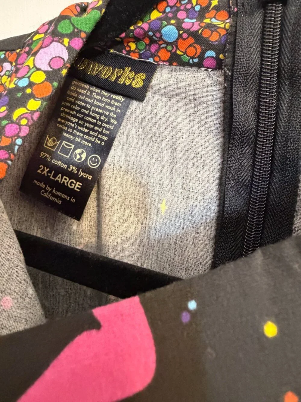 Nooworks Cosmic Ladies Airliner Dress Colorful Space A-Line Size 2X - Picture 4 of 6